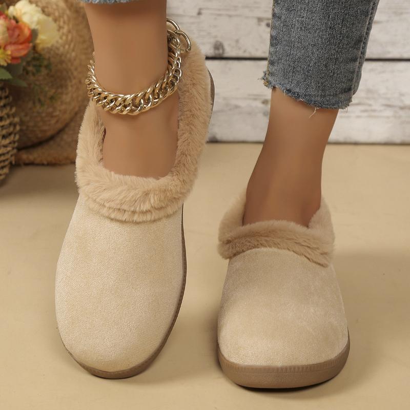 Snow Boots Women 2024 Winter New  Plush Platform Shoes Fur and Leather Casual Loafers Outdoor Casual Brown Boots