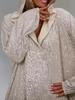 Women's Elegant Sequin Beaded Loose-Fit Hooded Pullover Sweatshirt