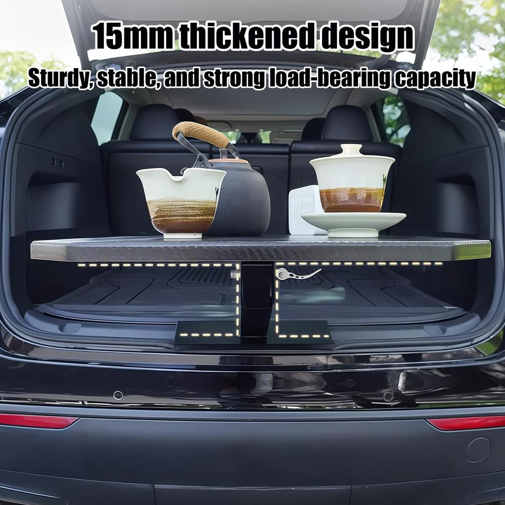 Car Tray Carbon Fiber Large 180 Adjustable Car Desk Trunk Dining Table For SUV RV Sedan Auto Truck Interior Camping Fishing