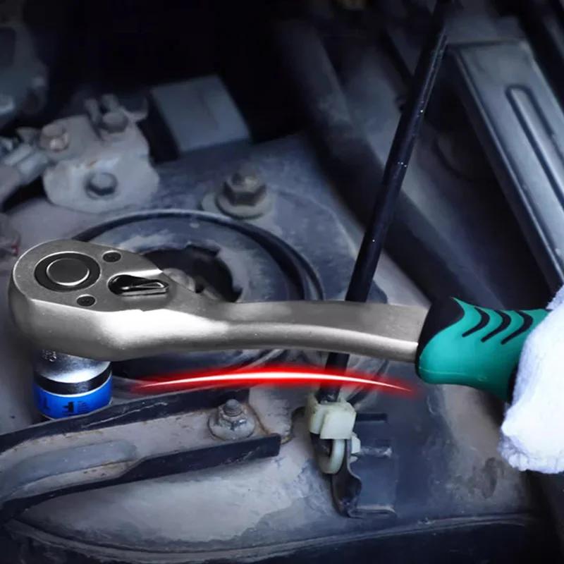 24/72 Tooth Ratcheting Wrench Set 1/4 3/8 1/2 Inch Auto Quick Repair Wrench Labour-Saving Ratchet Wrench Set Hand Tools