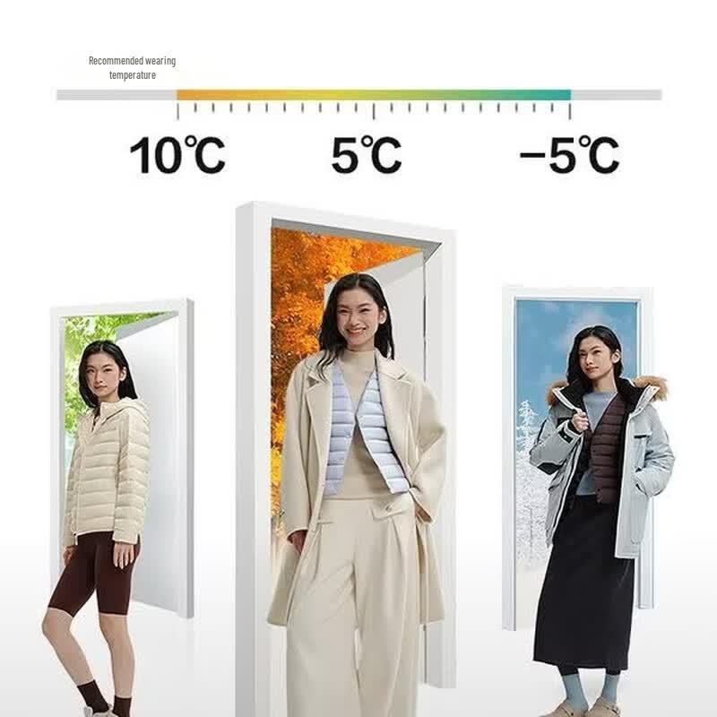 BOSIDENG Women's Lightweight Duck Down Hooded Jacket