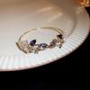 Gold Plated Zircon Titanium Steel Korean Minimalist Bangle | Versatile High-End Bracelet for Women