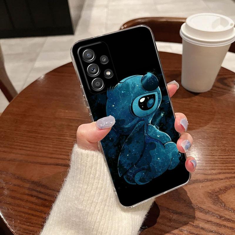 Stitch Disney Clear Case For Samsung Galaxy A57 A37 A56 A36 Cases A55 A54 A35 A26 A07 A17 A16 A06 A34 A15 Soft Shockproof Cover