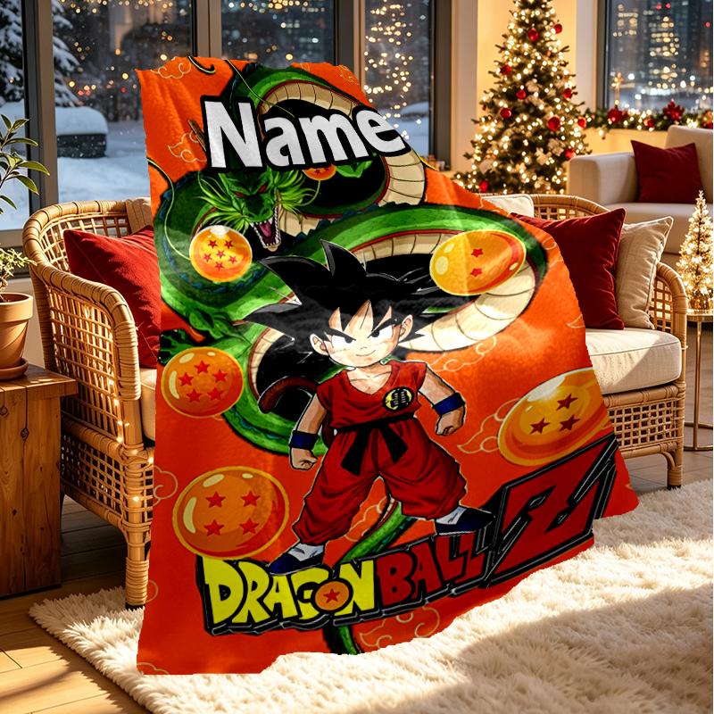 Custom Name Personalized Anime Print Blanket, Home Decor, Bedroom, Sofa, Camping, Couch, Gifts for Birthday Christmas