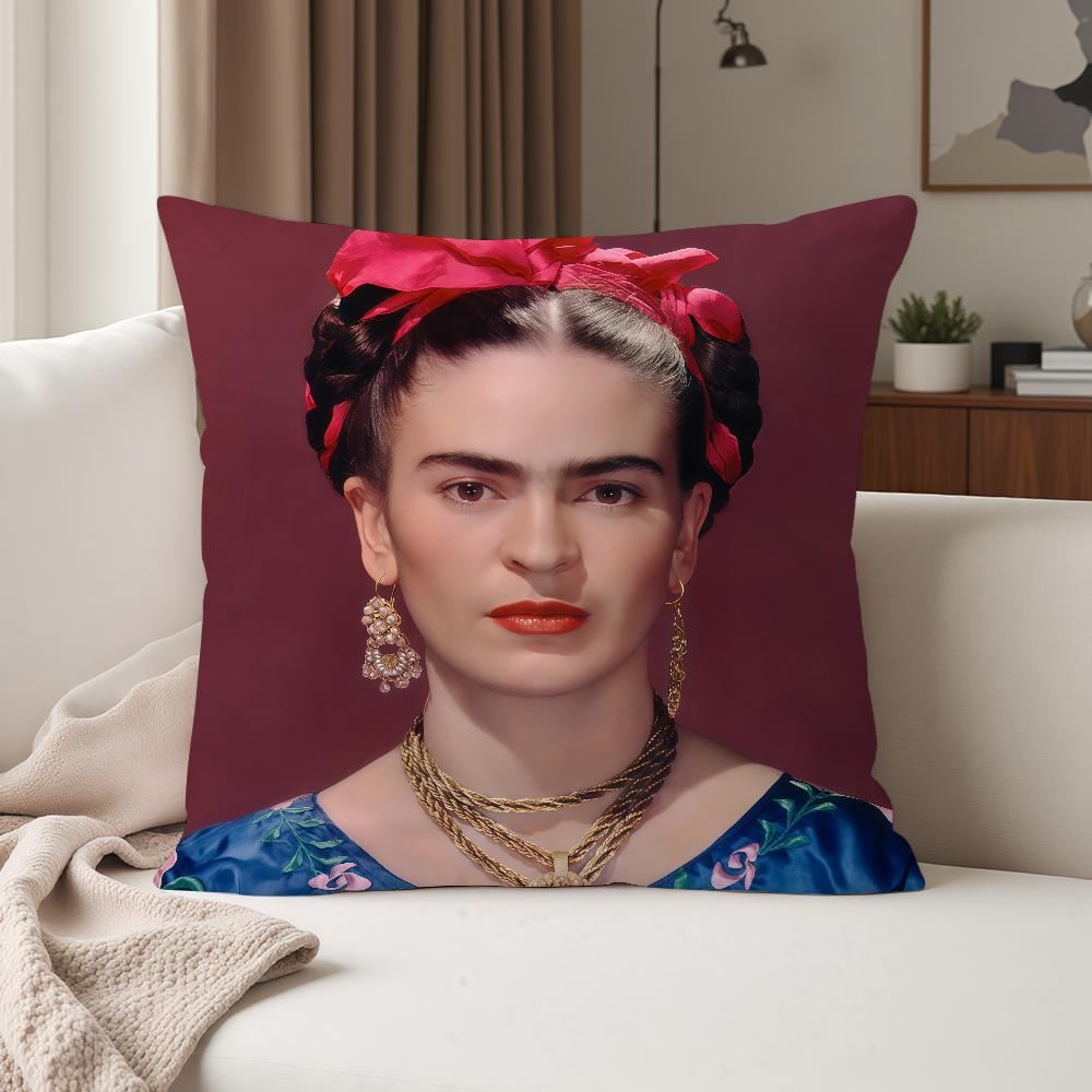 Tecknad F-Frida ART K-kahlo Kuddfodral Lämpligt för Sovrum Vardagsrum Bilar Heminredning