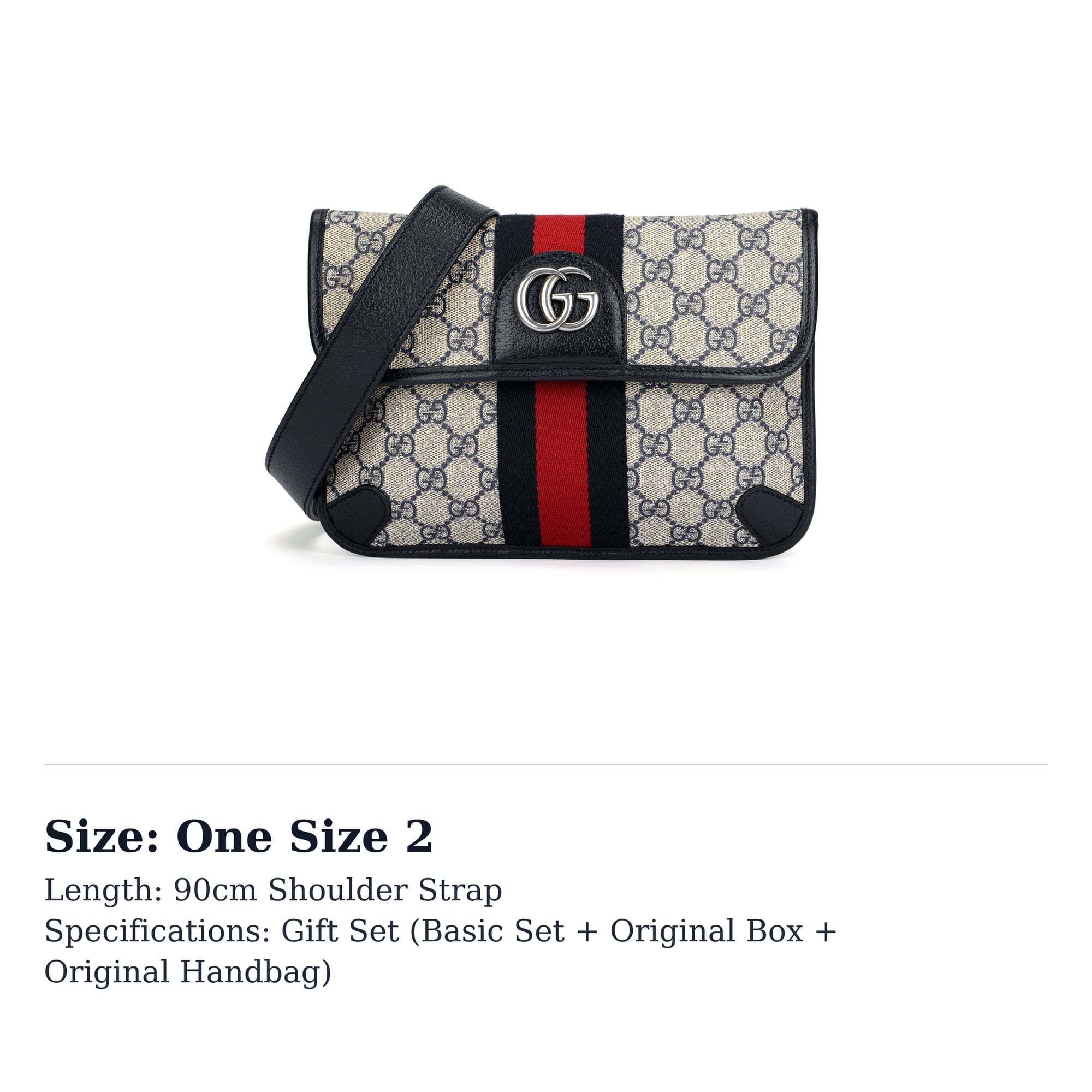 GUCCI Ophidia Canvas With Leather Trim