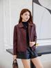 Stylish Women's Genuine Leather Jacket - Slimming Autumn Short Coat for Versatile Fashion
