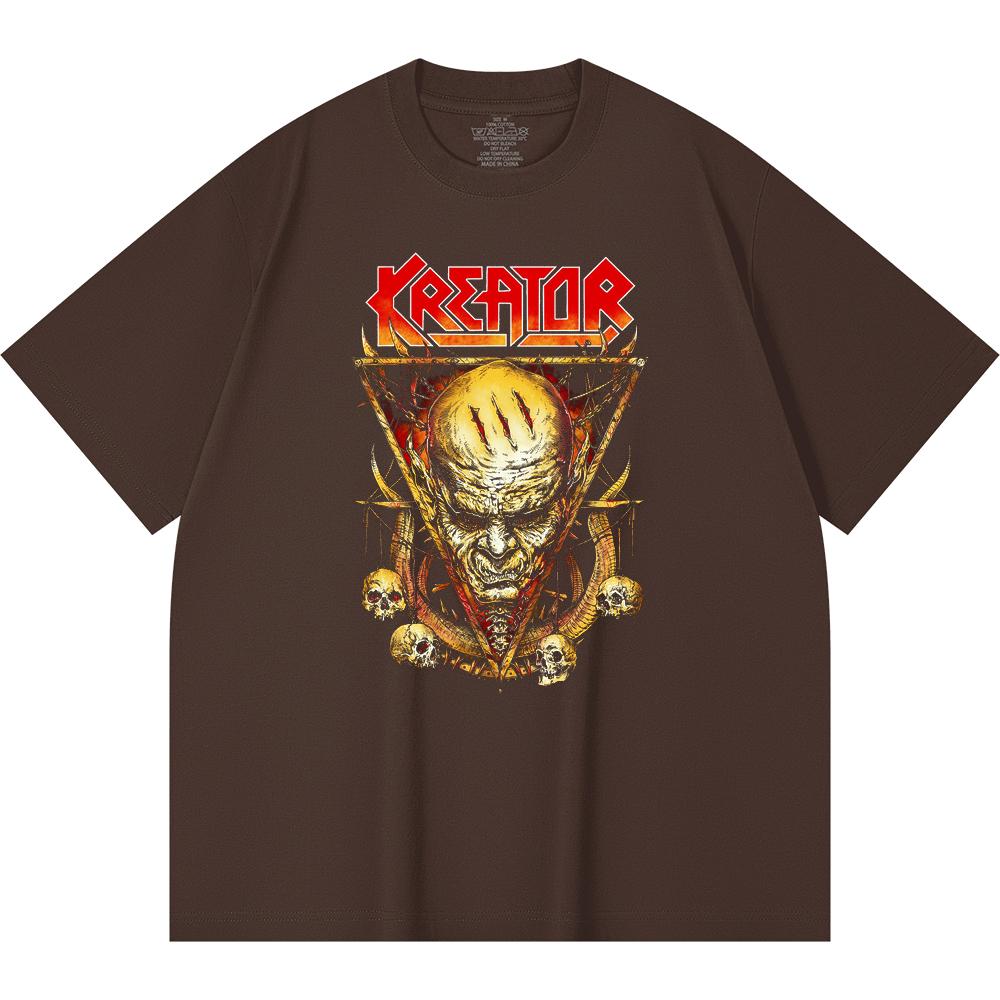 230 g/m² 100% Bavlna T-shirt Heavy Metal Rocková Kapela Tisk Populární Hudby Unisex Těžký Bavlněný T-shirt