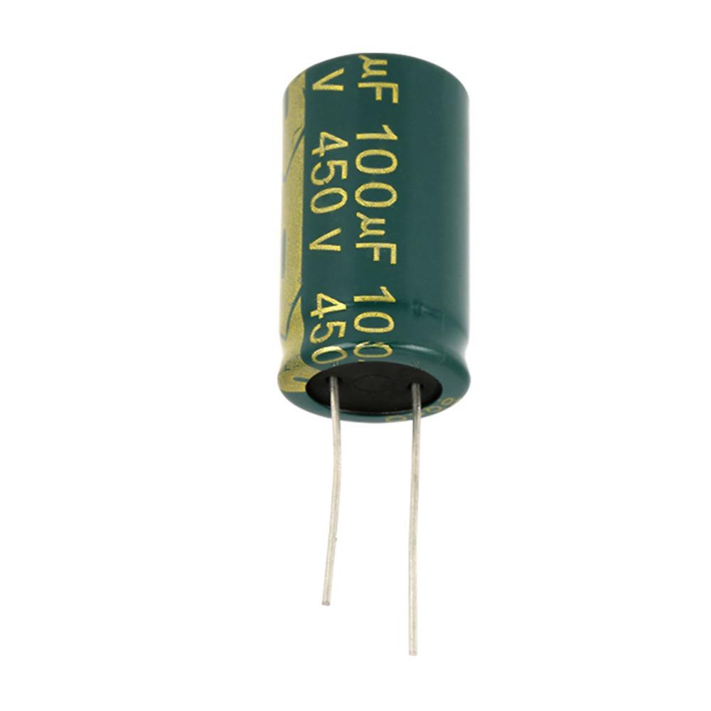 10PCS Green Radial Capacitor 100UF Aluminum Electrolytic Capacitors Durable Assorted Kit  TV Repair
