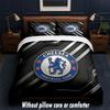 Chelsea FC dizaino lovos patalynės komplektas 1 antklodės užvalkalas + 2 pagalvių užvalkalai Minkšti kvėpuojantys buitiniai patalynės komplektai