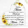 2D Flat Heart-Shaped Acrylic Mom Table Decoration Plaque, Mother's Day Gift, Suitable for Wall Decoration, Porch, Room, Villa, Accents Home, Hallway,