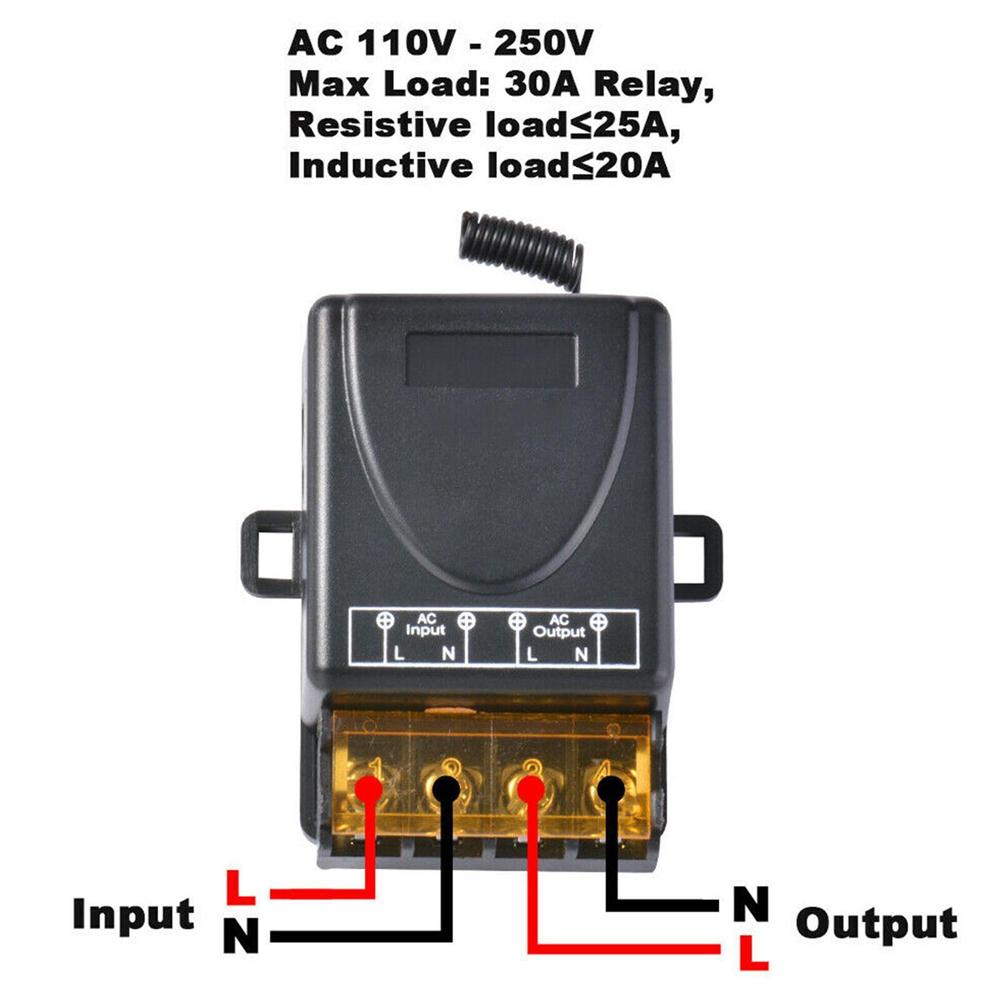 AC90-220V 30A 433MHz Wireless Remote Switch 1 Remote