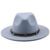 European and American High-quality Wide-brimmed Men's and Women's Fedoras, Fashionable Woolen Top Hats, and a Panama Jazz Felt Hat.