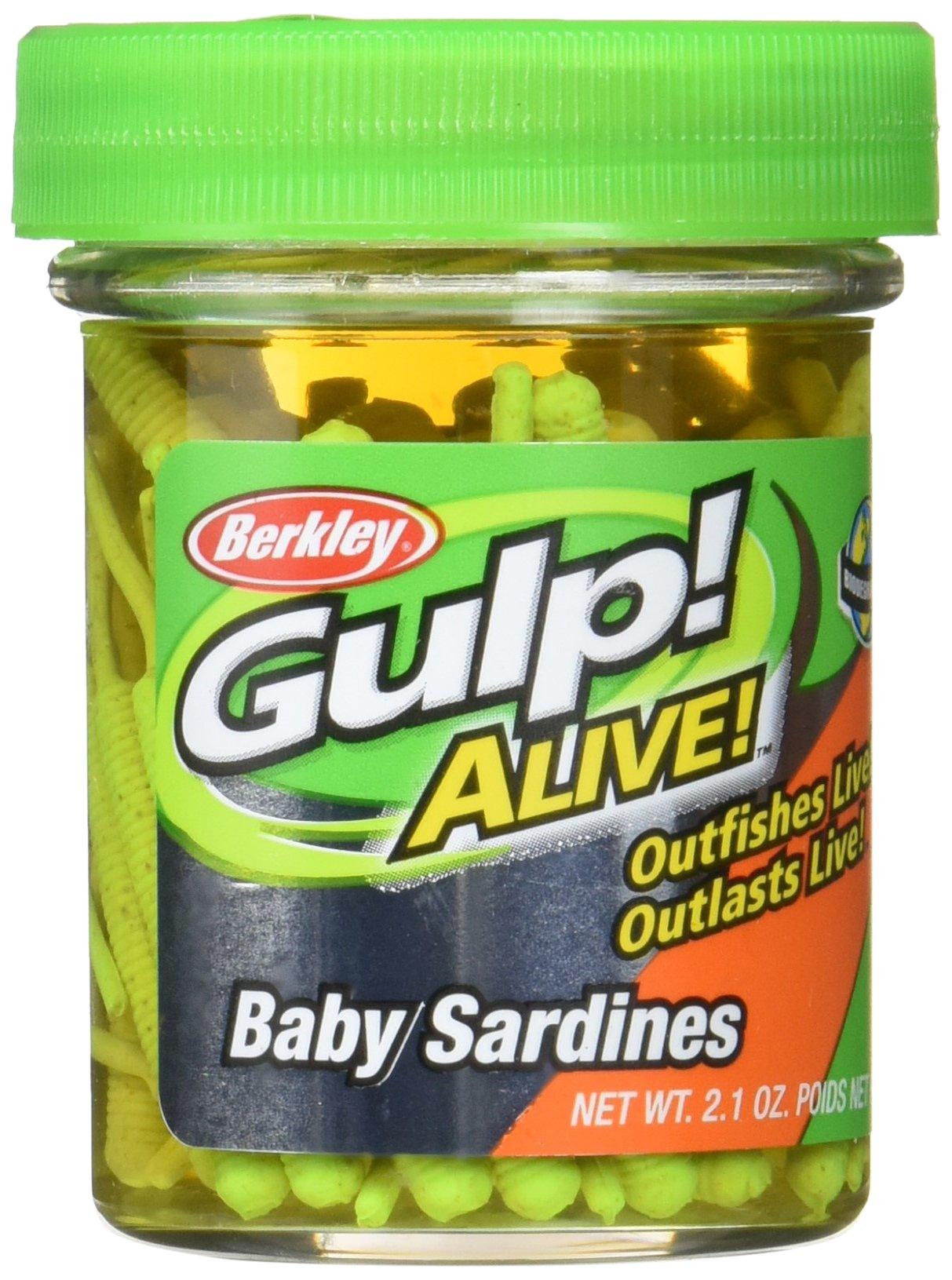 Berkley Alive Baby Sardine Chartreuse Gulp! 2-inch GAJBSDN2-CH (Ajing, Mebaru)