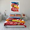 Cars Themed Bedding Set - Mach Speed Design Bedding set (1 duvet cover, 2 pillowcases, duvet not included)