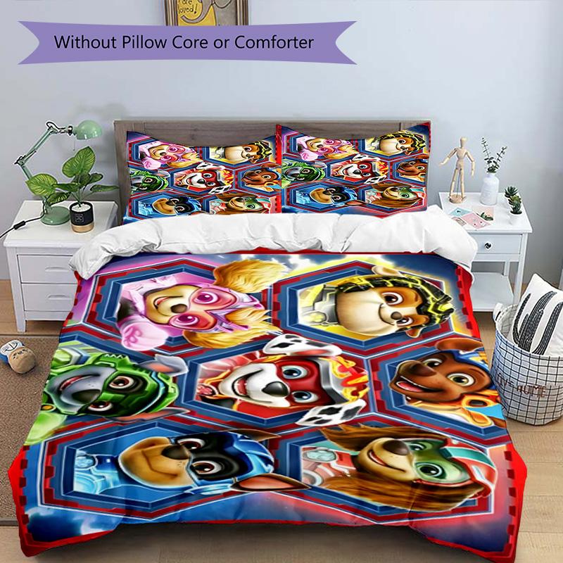 3pcs Paw Paw29 Design Cover Set - HD Printed Bedding with 1 Cover and 2 Pillowcases - Perfect for Home and Dorm Decor