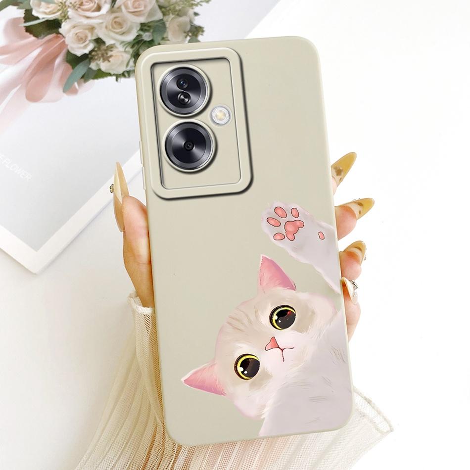 For OPPO A79 5G Cute Cat Flower Cartoon Phone Case For Oppo A79 CPH2553 CPH2557 Shockproof Soft Silicone Covers Bumper