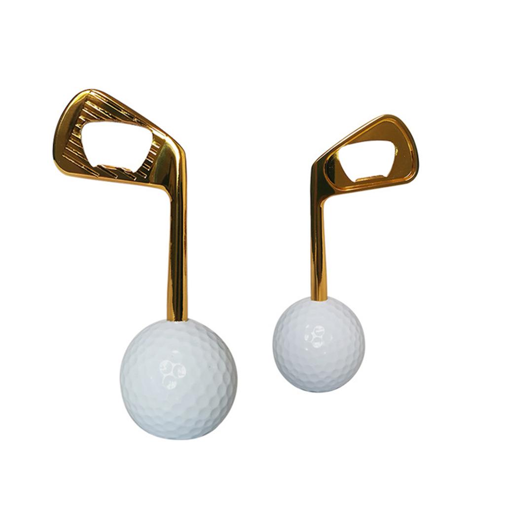 Golf Ball Bottle Openers Beer Wine Bottle Opener Bottle Opener Golden Silver Golf Ball Openers for Golf Party Supplies