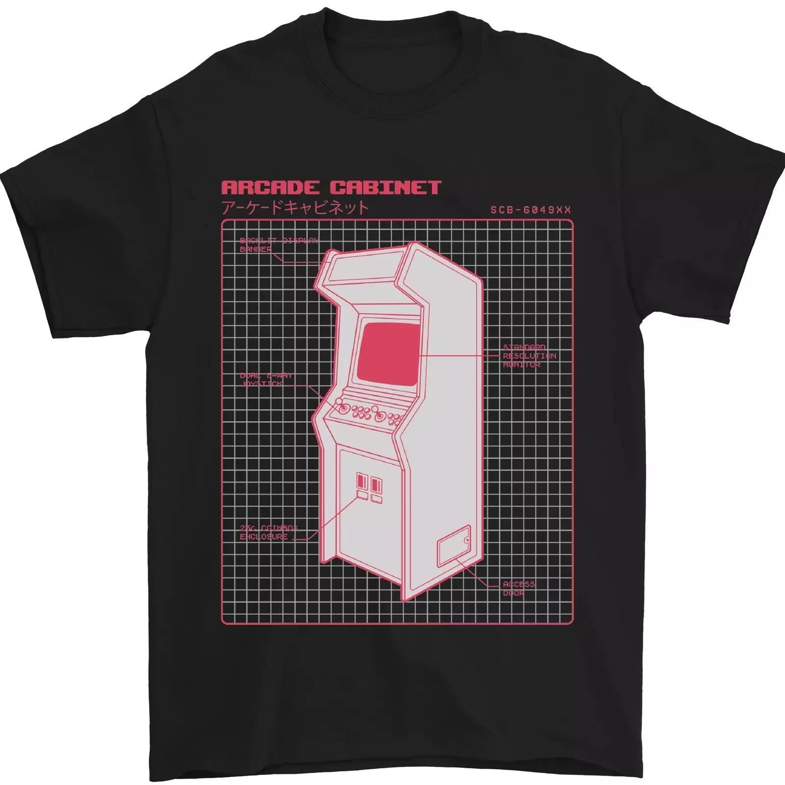 

Retro Arcade Game Cabinet Gaming Gamer Mens T-Shirt 100% Cotton 4XL