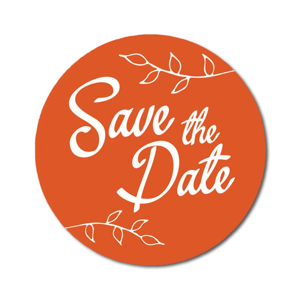 Darling Souvenir DIY 45 Pcs Dark Brown Leaf Vines Save The Date Stickers Round Envelope Seal-1.6
