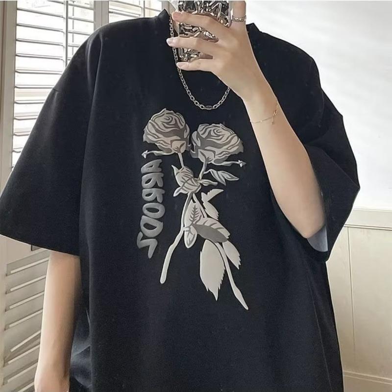 

WTEMPO Брендовая футболка с короткими рукавами, мужская летняя футболка в стиле Ins, розовые свободные модные топы, мягкие и удобные дышащие пуловеры 7XL