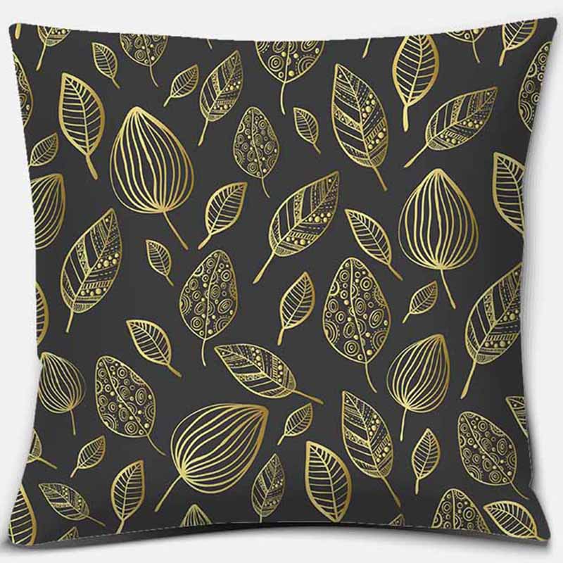 Black Geometric Printing Pillowcase Home Decoration Car Sofa Cushion Cover