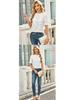 European American Women's Summer Lace Puff Sleeve Top TK2026