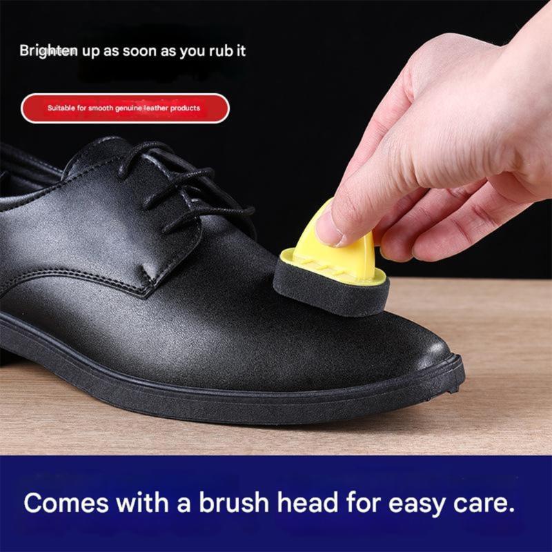 10Pcs Shoe Polish Applicator Brush Ergonomic Handle Shoe Care Sponge Brush For Shining Leather Shoes Footwear Belt Bag