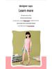 Girl's Long Sleeve Split Swimsuit - Small, Medium, Large, Summer Sunscreen