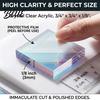Embellishment Supplies 300/500Pcs Mini Iridescent Acrylic Squares Translucent Holographic Tiles Rainbow Mosaic Pieces Sheets for Art DIY