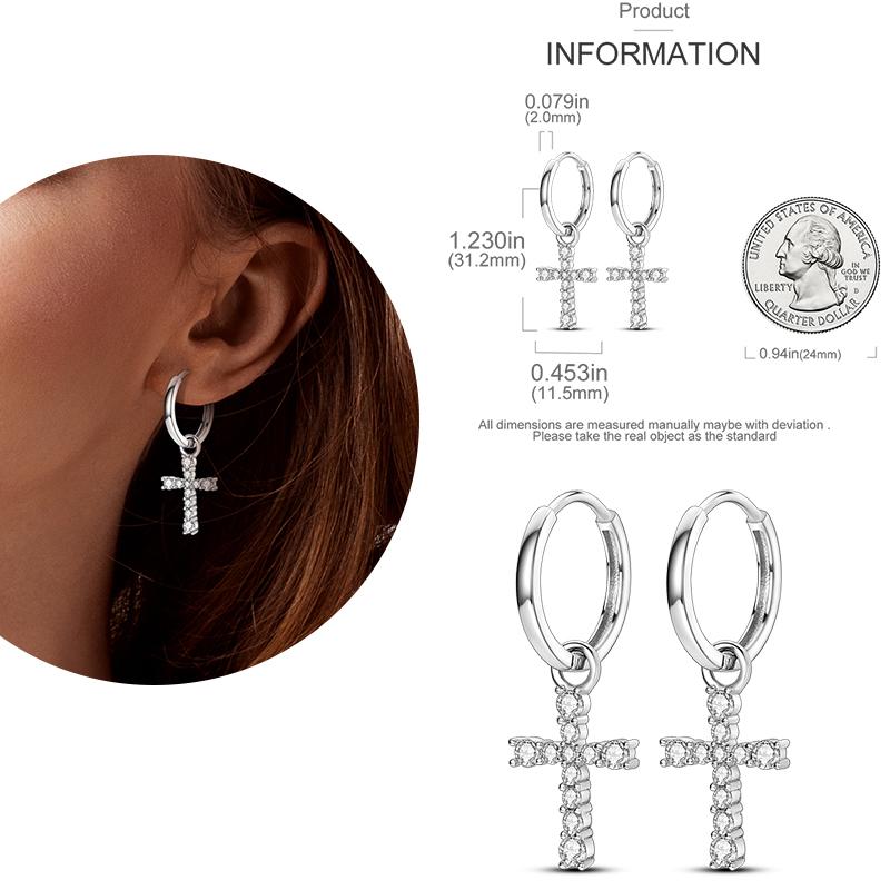 NEW Round Original CZ Hoop Earrings Heart U Shape Moon Star Unicorn Earring for Women Party Engagement Jewelry Gift