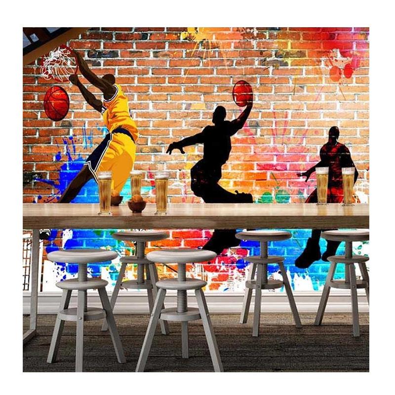 

3d Graffiti Wall Stickers Graffiti Sports Basketball Art Wallpaper Bar Ktv Restaurant Wall Mural 200 cm(W) x 140 cm(H)