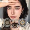 AMARA 1pair Colored Contact Lenses Natural Eye Lens Blue Eye Lenses Brown Lenses Gray Pupils Yearly Cosmetic Green Contacts