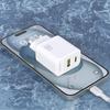 Ładowarka sieciowa USB-A USB-C z kablem USB-C PD QC 35W - biała