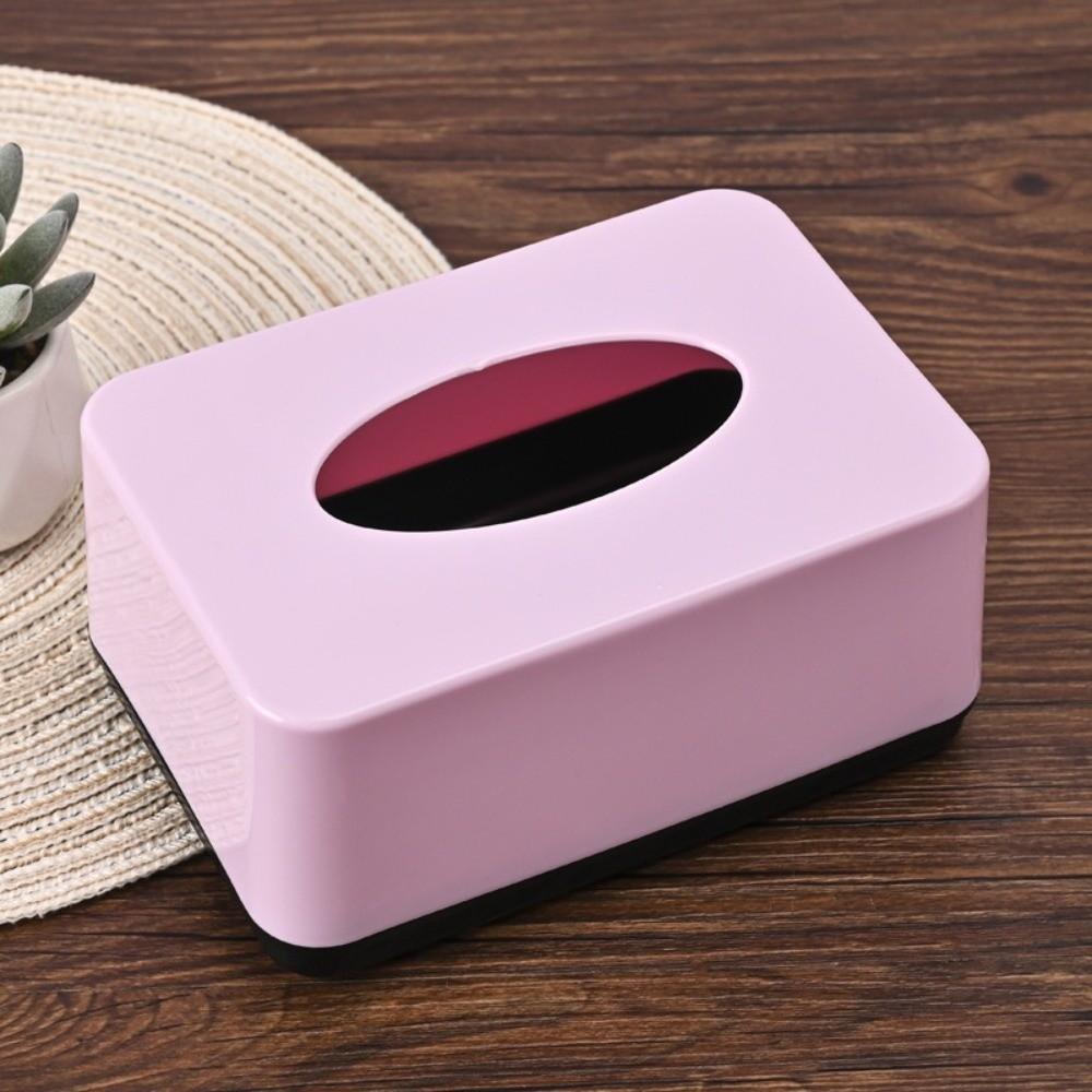 Solid Color Tissue Box Square Tissue Case New Napkin Holder  Home Use