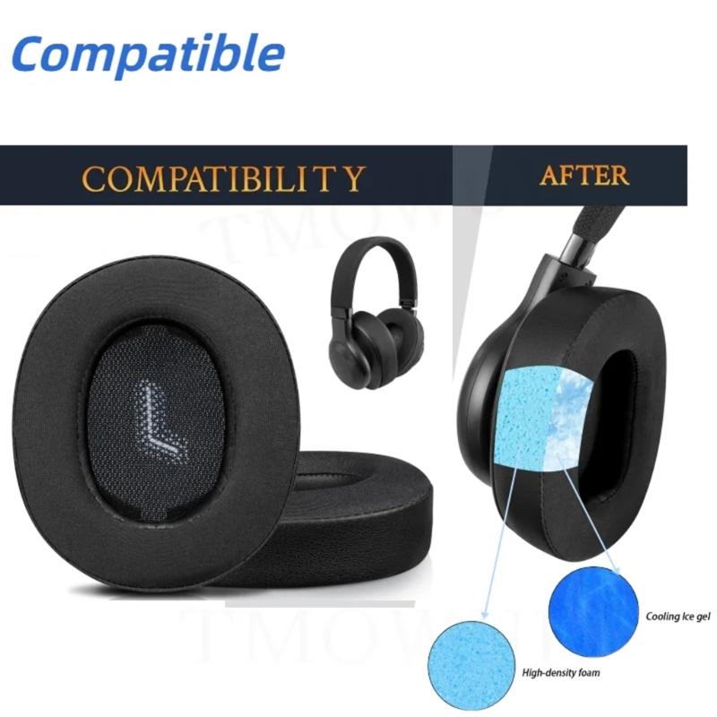 Soft Sponge Replacement Ear Cushions for E55BT Gaming Headset Enhances Comfort Durability Easy Installation