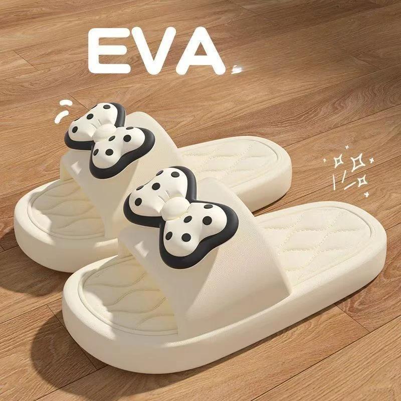 

Cloud Cute Cartoon Bow Soft Comfortable Lightweight Slippers Women Shoes Student Home Slippers Personalized Deodorization 40-41 білий