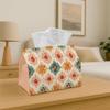 1pc Tissue Box Holder Seamless Pattern with Pastel Persian-inspired Tiles - Multifunctional Napkin Dispenser for Home Party Car Decor - Decorative Tis