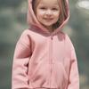 Bluza dziecięca Jesienna z polarową podszewką Jednokolorowa kurtka Urocza bluza z kapturem dla niemowlaka