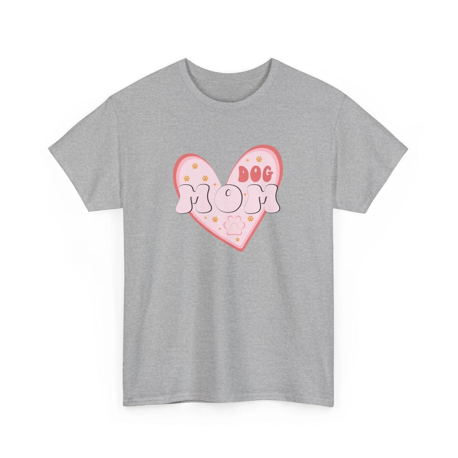 Dog mom T-Shirt – Funny Puppy Paw Print Tee for Dog Lovers & Owners | Dog Shirt L