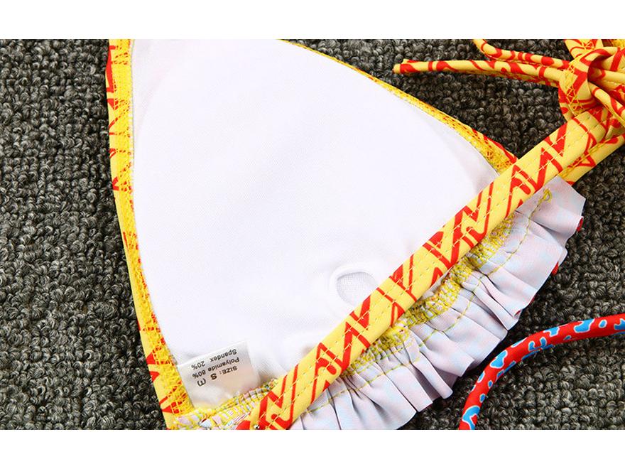 2024 Women's Sexy Patchwork Backless Bandage Bikini Swimsuit