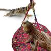Reptile Hammock Hand Woven Strong Load-bearing Gecko Lizard Swing Toy Round Bearded Dragon Swing Hanging Bed