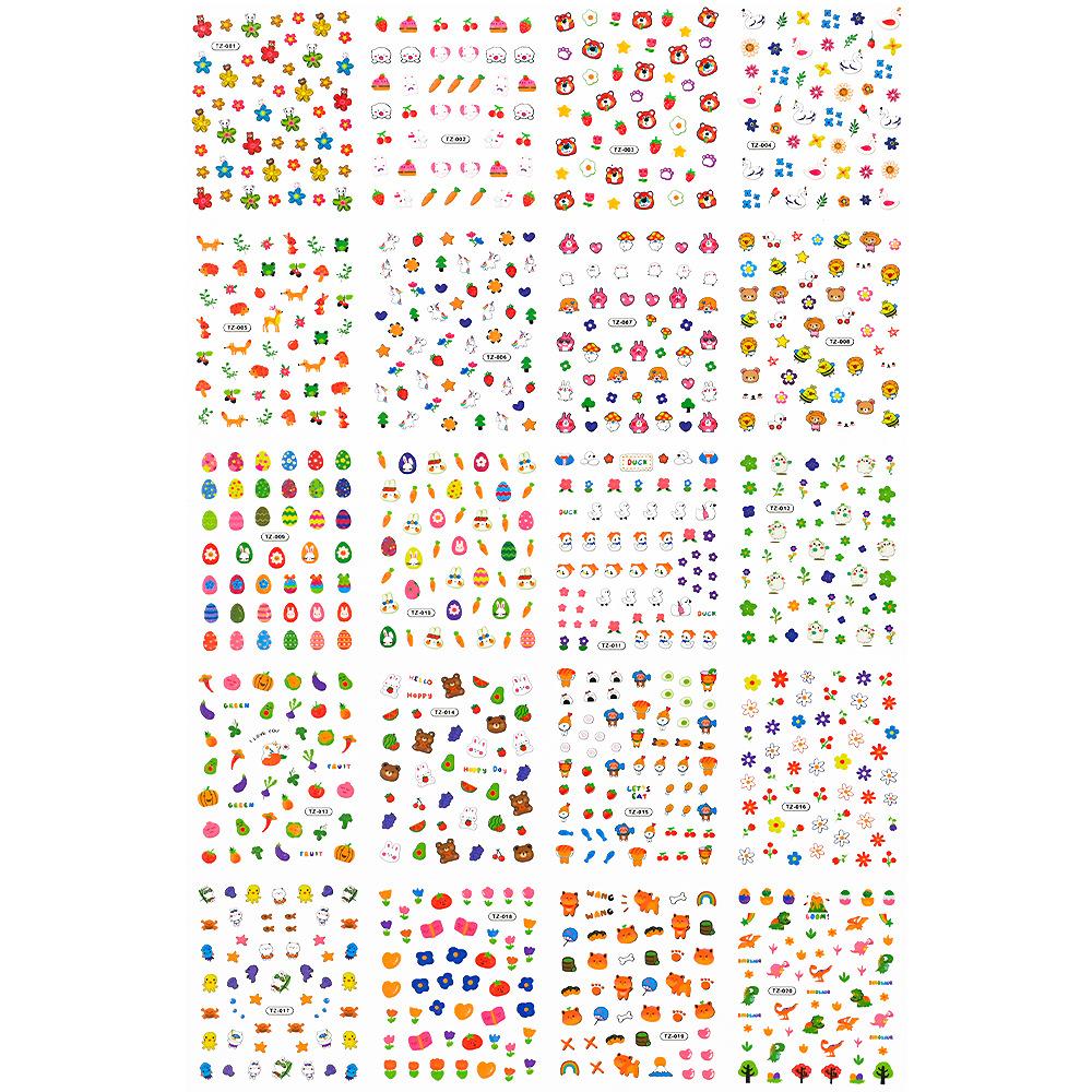 Cartoon Luminous Nail Art Sticker 3D Adhesive Self-Adhesive Cute Luminous Rabbit Children Reward Small Pattern Nail Sticker