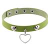 Punk Heart Rivet Choker, Heart Shape Rivet PU Leather Clavicle Neck Collar