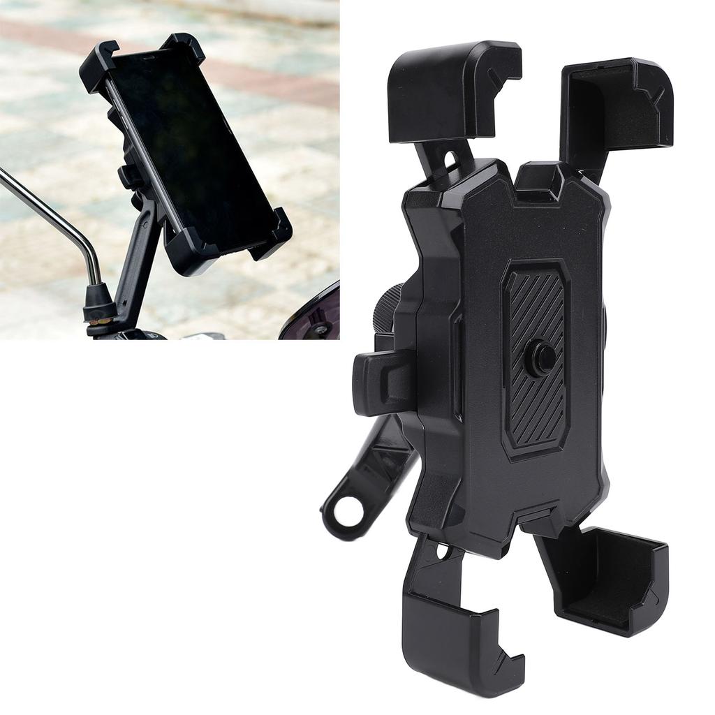 Motorcycle Phone Mount Shock Absorbing 360 Degree Rotatable Motorcycle Handlebar Cell Phone Holder for Electric Bike Cycling