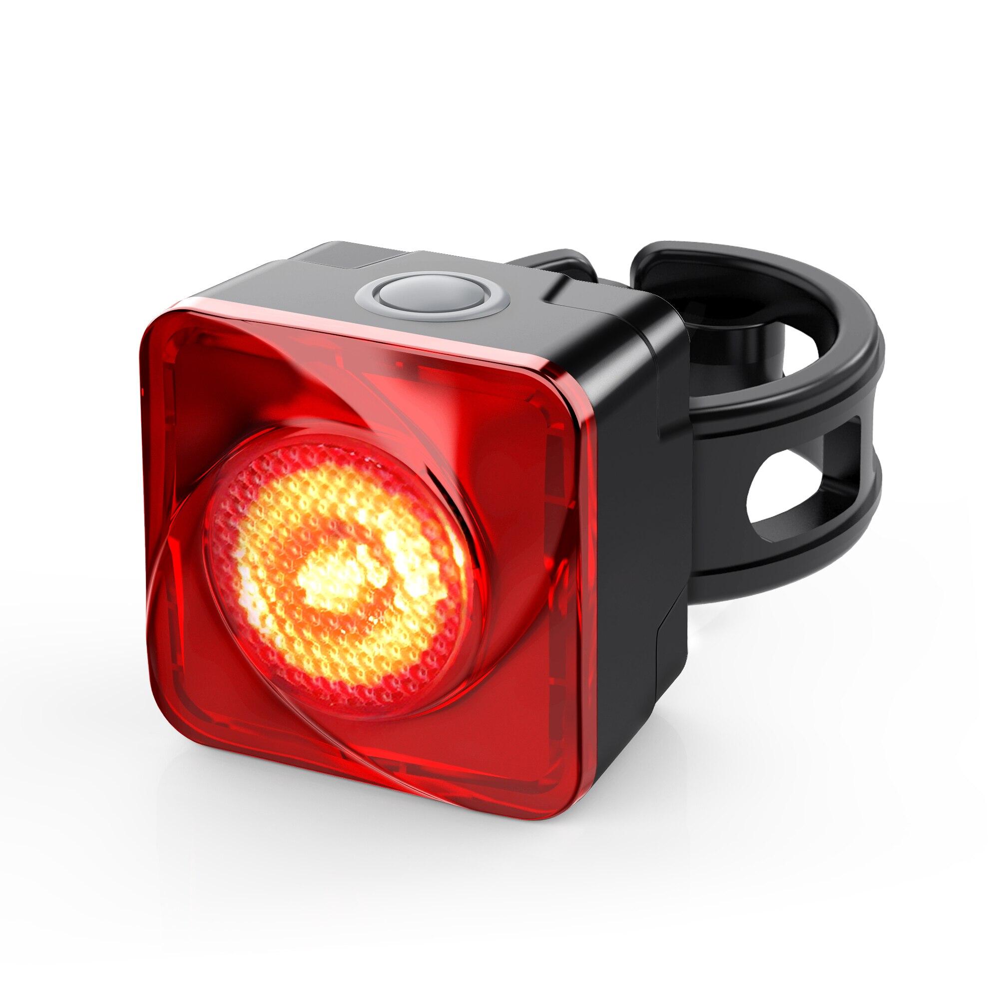 TWOOC Bicycle Smart Brake Taillight High Brightness Long Distance AUTO Dormancy Rechargeable IPX5 Riding Taillight чёрный
