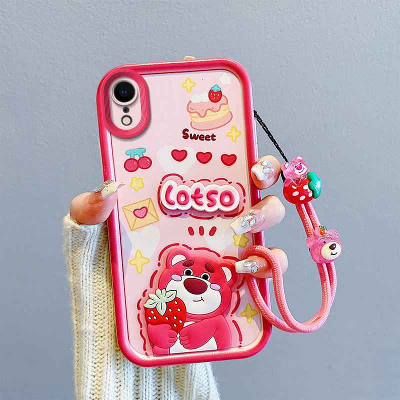 

KEYSION Противоударный чехол для iPhone XS Max XR со шнурком Мягкий силиконовый милый 3D мультяшный чехол для телефона с куклой для iPhone XR Xs Max for iPhone XR