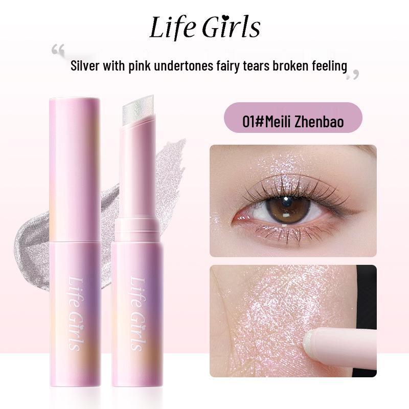 

Girls Life Multi-Color Eyeshadow Stick: Watery Jelly, Shimmering Glitter, Matte Finish, One-Swipe, Long-Lasting Highlighter. 2.8g