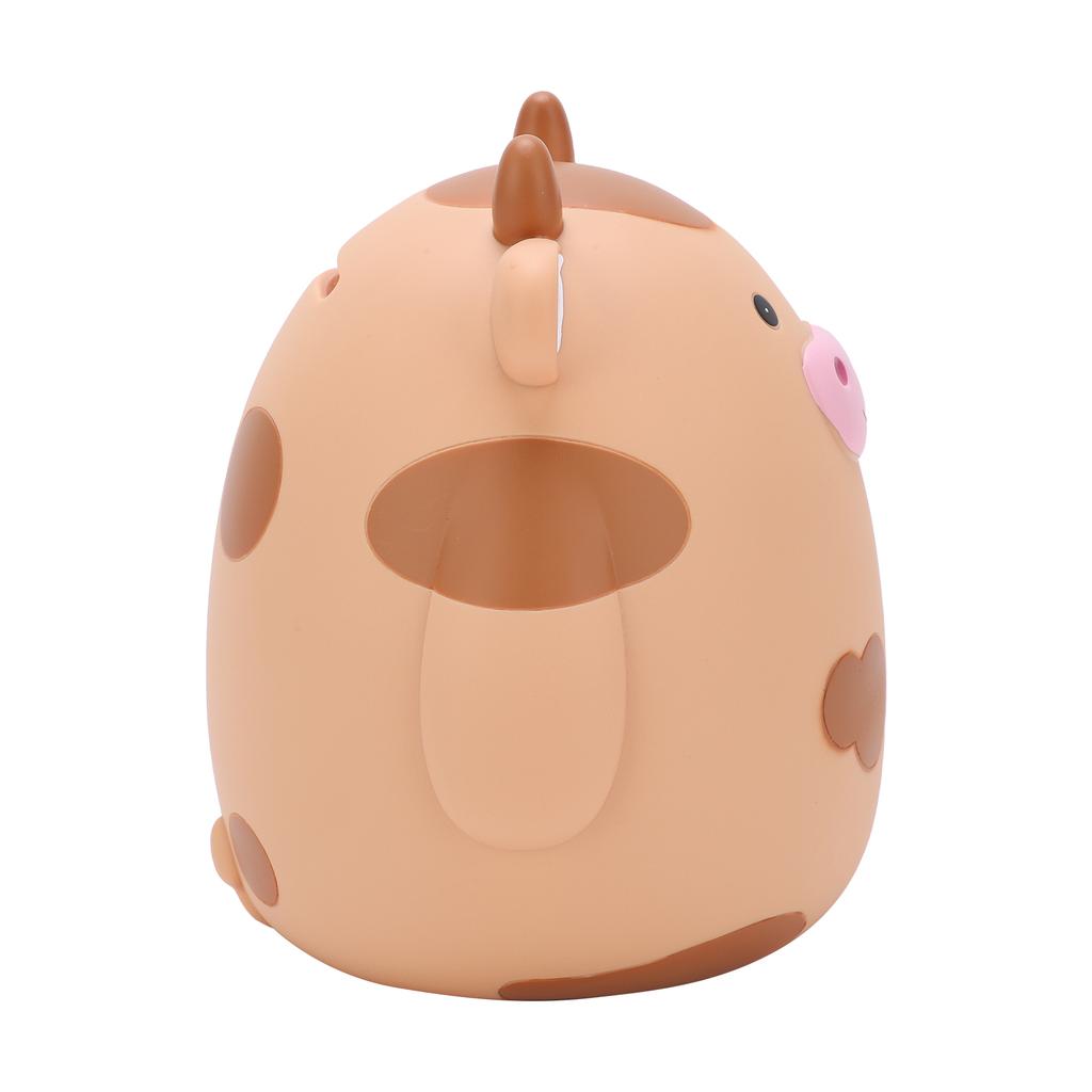 Piggy Bank Cartoon Cow Cute Practical Vinyl Broken Resistant Coin Bank for Children S Day Gifts