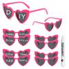 KAMMPT 10 Pairs Heart Sunglasses Women Party Festival Rave Gifts Trendy DIY Decor Sun Glasses